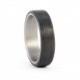 Men's titanium and carbon fiber ring. Modern and industrial black wedding band. Water resistant, very durable and hypoallergenic. (00340)