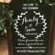 Welcome Wedding Chalk Board Sign // Wedding Chalk Board Easel // Welcome To Our Beginning