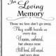 Wedding Memorial table In loving memory printable Memorial sign Memorial quotes Those we love don't go .. Memory print 5x7 + 8x10 DOWNLOAD