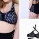 Black With Colorful Point Plus Size Womens High Waist Bikini Suit Lidyy1605202064