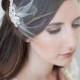 Birdcage veil, Blusher veil, Tulle Bridal Veil and Bridal Comb, Bandeau Birdcage Veil - QUICK SHIPPER - Wedding Veil with Crystal Comb