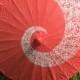 Leaf Swirl Paper Parasol for Wedding Pictures, Red Paper Umbrella, Destination Wedding, Beach Wedding, Wedding Ceremony, Red