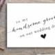 Printable "To My Handsome Groom On Our Wedding Day" Card DIY Instant Download Card Note Gift Thank Yous Thankyou Notes