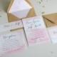 Printable Watercolor Wedding Invitation Suite - Shabby Chic Wedding Invitations - Printable Pink Watercolor Invitations