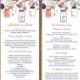 Mason Jars Wedding Program Template - Navy Coral Wedding Program - Rustic Ceremony Program Instant Download - DIY Wedding Template Printable