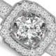 1 Carat Forever One Moissanite & Diamond Ring Engagement Rings - Vintage - Antique - Engagement Rings for Women