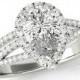 2.40 Carat Pear-Cut Forever Brilliant Moissanite & Diamond Halo Ring - Moissanite Vs Diamond - Jewelry