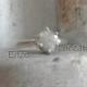 Snow white-Raw Rough Diamond - Solitaire- promise-alternative engagement ring