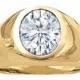 2 Carat Men's Wedding Ring Forever One Moissanite Solitaire Bezel Ring - Oval Moissanite - Men's Wedding Ring - Men's Wedding Band - Rings for Men - For Him