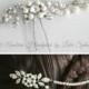Wedding Headpiece Bridal Hair Accessory Hair Piece With Swarovski Crystal Pearl Hair Chain AMBRIA HP