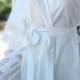 White Ivory Satin Lace Robe for Bride, Lingerie, Getting Ready, Bridal Gift, Bachelorette party Gift, Honeymoon, Lace Kimono, Wedding Gift
