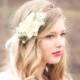 Boho wedding wreath, floral headpiece, bridal flower crown, wedding head piece natural pine cone rose floral hair crown -Take my breath away