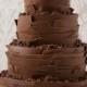 Milk Chocolate Ribbons Wedding Cake