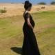 Bridesmaids glamours pregnancy black maxi dress