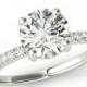 Forever One Moissanite Engagement Rings for Women - Moissanite Rings Etsy - Moissanite and Diamond Wedding Rings