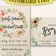 Printable wedding invitation template download - floral - kraft - rustic - Wedding invitations with rsvp - DIY wedding invitation template