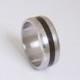 titanium wood ring // wood wedding Band // mens wood ring // wenge wood ring // alternative wedding band