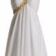 Sleeveless Chiffon Appliques One Shoulder White Zipper Short Length