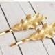 SALE Golden Oak Leaf Hair Pins -Set of Two.Golden Brass Leaf.Bridal Hair Accessory.Weddings.Bridesmaids.Nature.Beach.Woodland.Shabby Chic