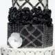 Black & White Couture Gown Inspired Cake 