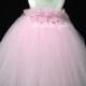 Pink Flower Girl Tutu Dress Pink Tutu Toddler Dress Birthday Dress Tulle Dress 1t2t3t4t5t6t7t8t9t