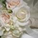 Lovely  Realtouch  Roses and Blush Roses Bridal  Bouquet Set