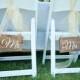 Mr and Mrs Wedding Chair Signs-- Rustic Wedding Chair Signs- Wedding Wood Wedding Chair Signs- Wooden Chair Signs