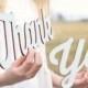 Rustic Chic Thank You Sign Rustic Elegance Gold Glitter Thank You Signs Wedding Thank You Photoprop Sign 