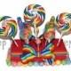 Rainbow Lollipop Centerpiece, Candy Centerpiece, Rainbow Centerpiece, Birthday, Candy, Buffet, Wedding, Circus, Carnival, Rainbow Party