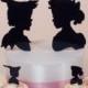 Wedding Cake Topper Peter Pan and Wendy Silhouettes, Lasered ACRYLIC