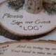 Please Sign Our Guest Log Wood Guestbook Ideas