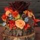 Rustic Autumn Wedding Cake Topper, Woodland Cake Topper, Fall Cake Decoration, Autumn Wedding, Fall Wedding Cake Topper, Autumn Cake Topper