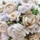 Keepsake Crochet Wedding Bouquet - Wedding White, Elopement, Alternative Bouquet, Eco Bouquet
