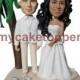 Sculpted wedding Cake Topper, Figurine, personalized wedding cake topper, unique cake topper, customzied cake topper, beach, plam tree