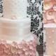 Wedding Cakes - Melissa L'Abbe Cakes - Pink Wedding Cake Covered With Pink Sugar Flowers And Satin Ribbon.