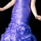 Taffeta Blue Strapless Floor Length Sleeveless Mermaid