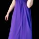 Chiffon Ruched Straps Purple Crystals Floor Length Sleeveless