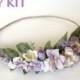Lavender Flower Crown DIY Kit, Lavender Wedding Headband, Lavender Bridal DIY, Lavender Floral Crown