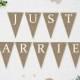 Printable Just Married Banner INSTANT DOWNLOAD // Wedding // Photo Prop // Burlap // Rustic // DIY