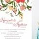 Fast Wedding Invitations - Large Flower, Floral, Watercolor Style Wedding Invitation - Poppy, Poppies Invitations - Statement Invitation