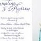 Navy Wedding Invitation - Fancy Script, Traditional, Classic Wedding Invitation