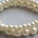 pearl bracelet,Glass Pearl bracelet, two strangs Pearl bracelet,Wedding bracelet,bridesmaid brecelet,Jewelry