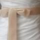 Nude Velvet Ribbon, 1.5 Inches Wide, Pale Peachy Champagne Ribbon Sash, Dusty Apricot Bridal Sash, Wedding Belt, 4 Yards