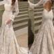 Modest Mermaid Wedding Dresses Bodice Fitted Long Sleeve 2016 Hollow Back Trumpt Ivory Lace Sweep Train Bridal Dress Gowns Custom Online with $110.81/Piece on Hjklp88's Store 