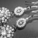 Cubic Zirconia Bridal Earrings Chandelier Cubic Zirconia Wedding Earrings Luxury CZ Wedding Earrings Dangle Crystal Earrings Bridal Jewelry