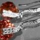 Red Magma Crystal Earrings Swarovski Crystal Silver Dangle Earrings Red Magma Wedding Earrings Rondelle Crystal Sparkly Earrings
