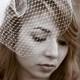 Birdcage Veil, Vintage Style Blusher, 12 inch Veil, 25 inch wide French Net, Russian, white, black, ivory birdcage veil, ivory birdcage veil
