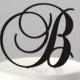 Wedding Cake Topper Couples Initial or Birthday Initial, Acrylic Cake Topper