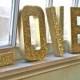 Glittered "LOVE" Letters, Wedding or Party Decor, Self Standing