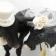 Black Bull and Holstein Cow Cake Topper for Texas, Ranch or Country Western Wedding